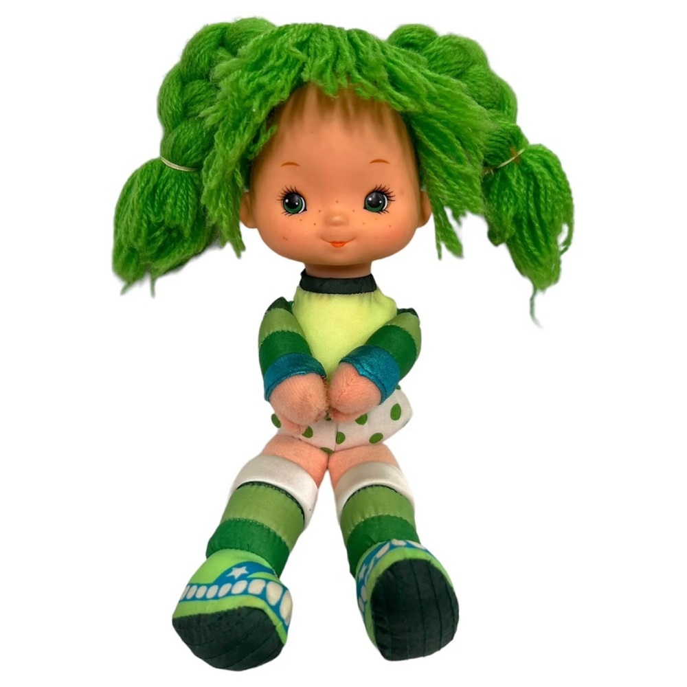Vintage 1983 Hallmark Rainbow Bright "Patty O'Green" 10" Plush w Yarn Hair Doll